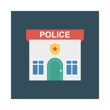 Renk bina düz vektör simgesi 