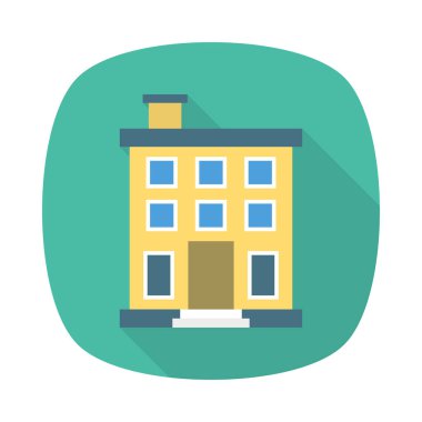 Renk bina düz vektör simgesi 