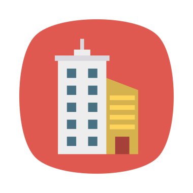 Renk bina düz vektör simgesi 