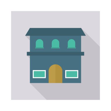 Renk bina düz vektör simgesi 