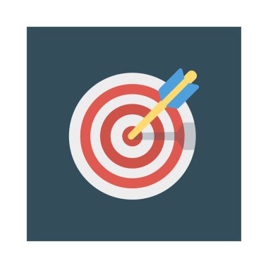 hedef hedef başarı vektör çizim 