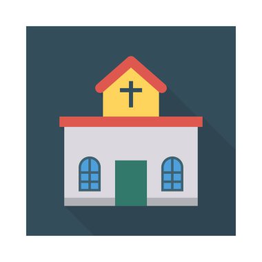 Renk bina düz vektör simgesi 