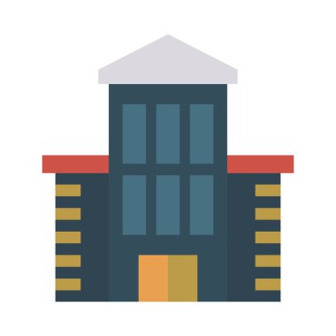 Renk bina düz vektör simgesi 