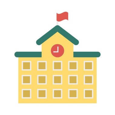 Renk bina düz vektör simgesi 