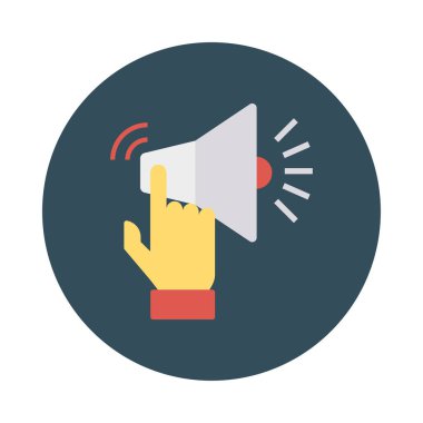 reklamlar megafon dokunmatik vektör çizim 