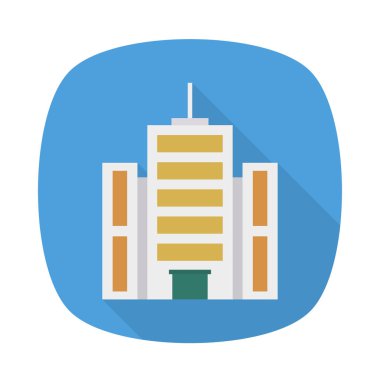 Renk bina düz vektör simgesi 