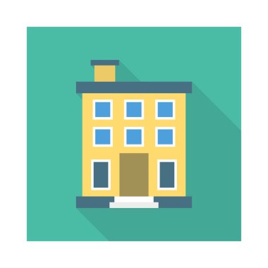 Renk bina düz vektör simgesi 