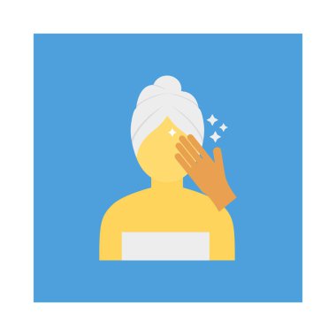 Düz güzellik renk vektör simgesi 