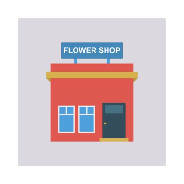 Renk bina düz vektör simgesi 