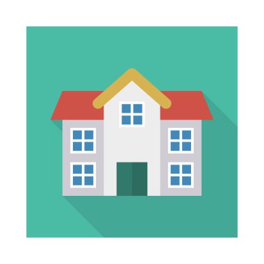 Renk bina düz vektör simgesi 