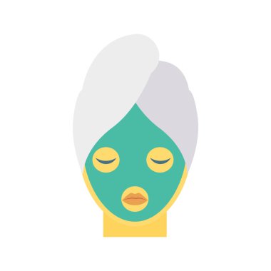 Düz güzellik renk vektör simgesi 