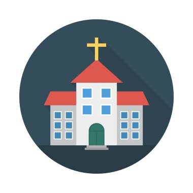 Renk bina düz vektör simgesi 