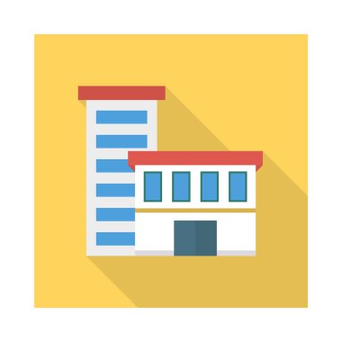 Renk bina düz vektör simgesi 