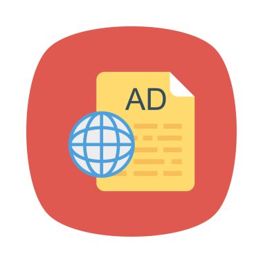 Renk düz vektör simgesi pazarlama reklam 