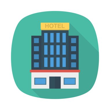 Renk bina düz vektör simgesi 