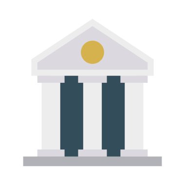 Renk bina düz vektör simgesi 