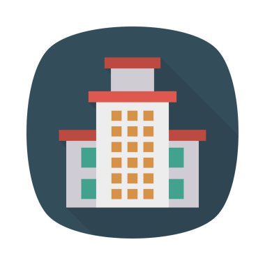 Renk bina düz vektör simgesi 