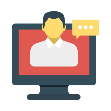 reklam online sohbet etmek vektör çizim 