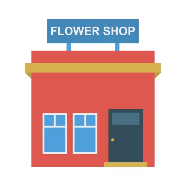 Renk bina düz vektör simgesi 