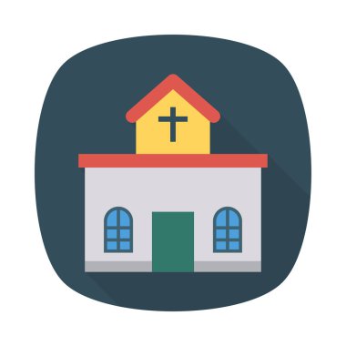 Renk bina düz vektör simgesi 