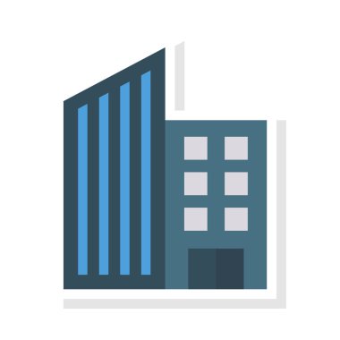 Renk bina düz vektör simgesi 