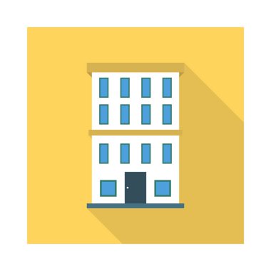 Renk bina düz vektör simgesi 