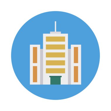 Renk bina düz vektör simgesi 