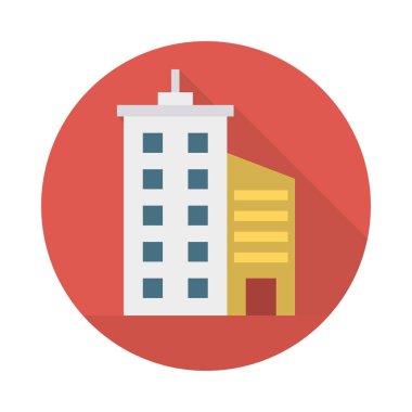 Renk bina düz vektör simgesi 