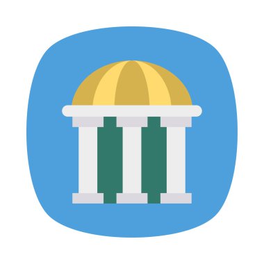 Renk bina düz vektör simgesi 