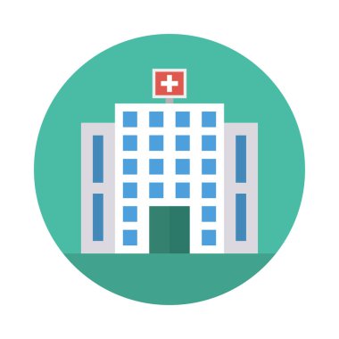 Renk bina düz vektör simgesi 