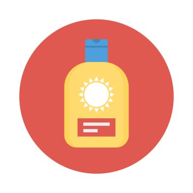 Düz güzellik renk vektör simgesi 