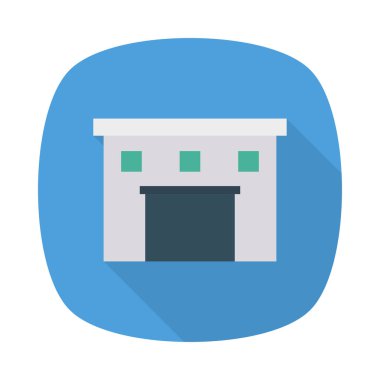 Renk bina düz vektör simgesi 