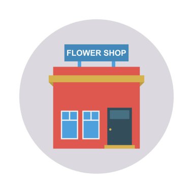 Renk bina düz vektör simgesi 