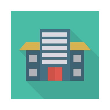 Renk bina düz vektör simgesi 