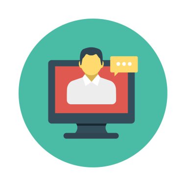 reklam online sohbet etmek vektör çizim 