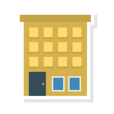 Renk bina düz vektör simgesi 