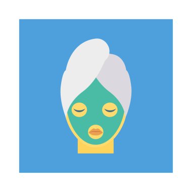 Düz güzellik renk vektör simgesi 