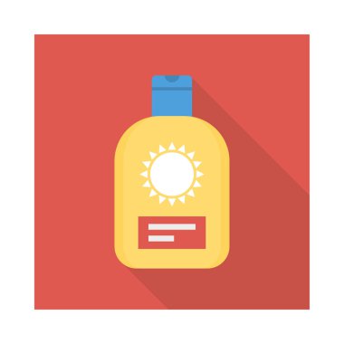 Düz güzellik renk vektör simgesi 