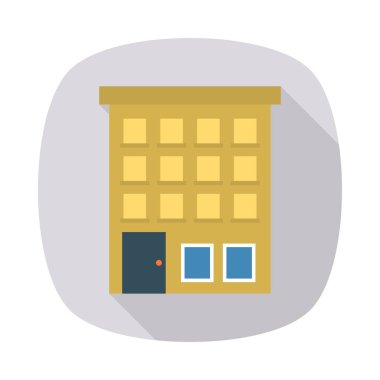 Renk bina düz vektör simgesi 