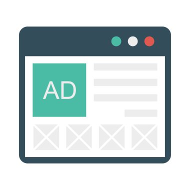 reklamlar tarayıcı reklam vektör çizim 