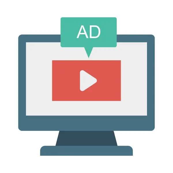 Реклама Реклама Відео Векторні Ілюстрації — стоковий вектор