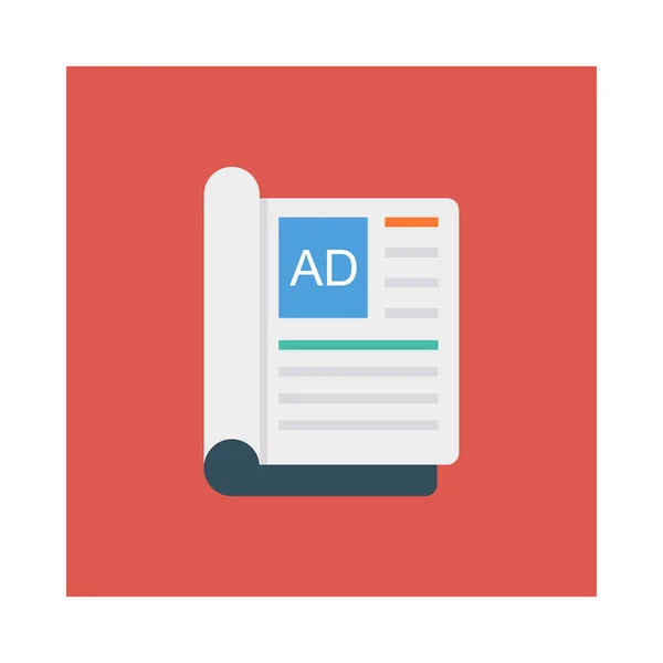 Web Advertisement Color Icon — Stock Vector