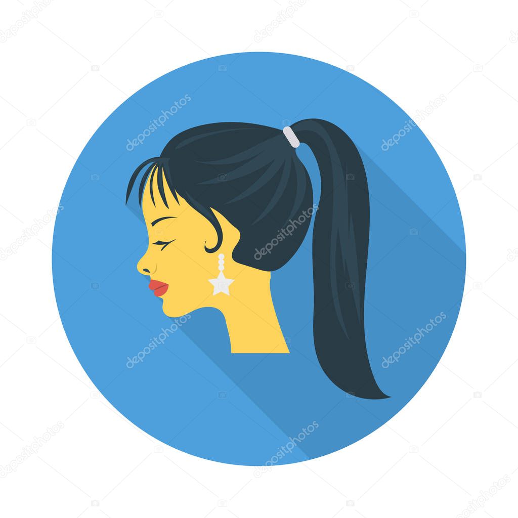 Vector hairstyle color icon