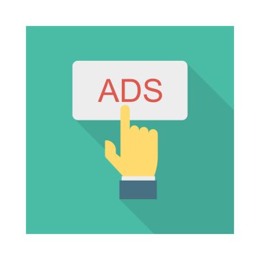 Renk düz vektör simgesi pazarlama reklam 