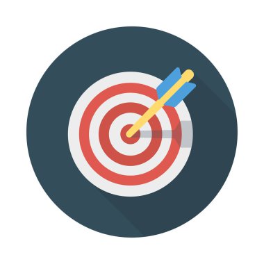 hedef hedef başarı vektör çizim 