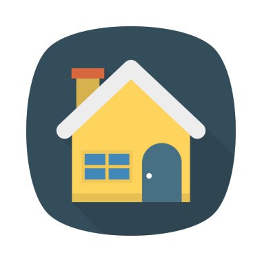 Renk bina düz vektör simgesi 