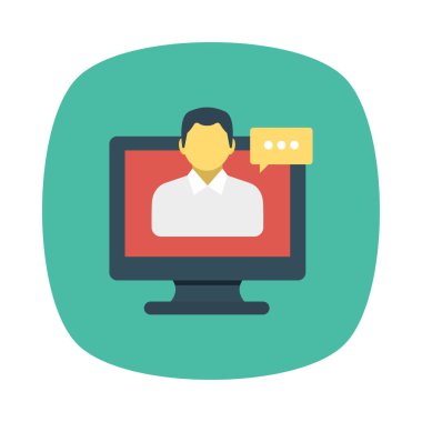 reklam online sohbet etmek vektör çizim 