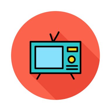 Televizyon anteni ekran vektör çizim 