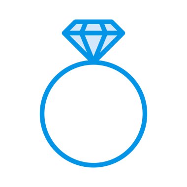 elmas düz stil simgesi, vektör çizim halka   