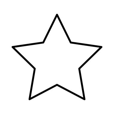 Yeni yıl yıldız dekorasyon düz stil ikonu, vektör çizim  